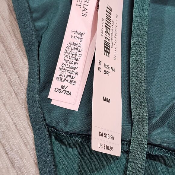 Victoria's Secret VERY SEXY Dark Green Hardware Adjustable V-String Panty Size M - Picture 5 of 5